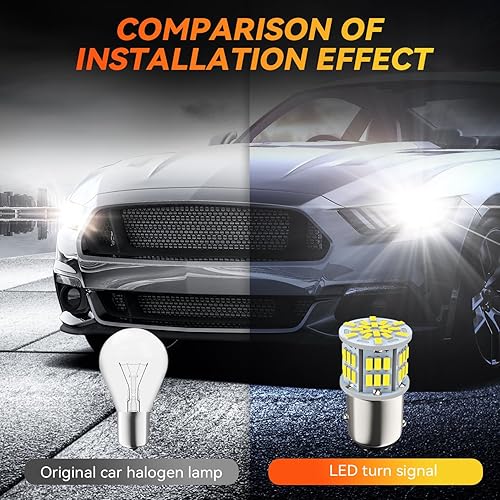 Miniatura 5 de Safego 1157 BAY15D Bombilla LED 2 unids 6000K 5W Coche Inversa Luz de Aparcamiento Trasero 54SMD 3014 P21W Lámpara Blanca 12V Non-Canbus