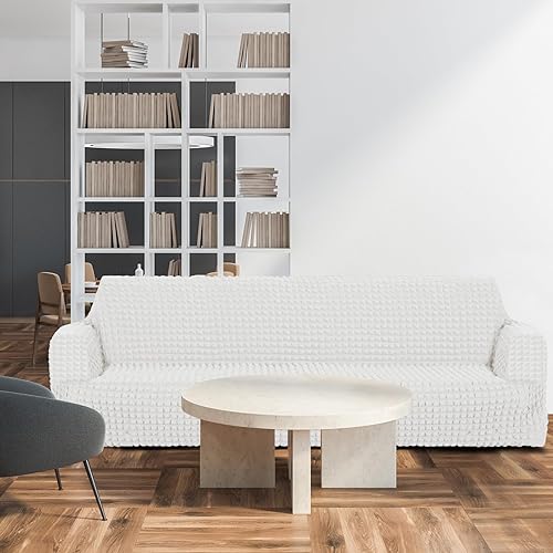 Vista 6 de Juego de 3 fundas de sofá para muebles de sala de estar, fundas elásticas y lavables para sofá de Navidad, sofá grande de gran tamaño, alta