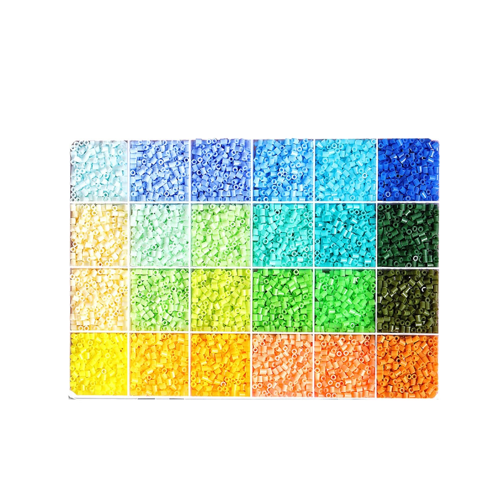 Fuse Beads Kit for Art Crafts, 8400PCS 2.6mm 24 Colors Refill Box, DIY Pixel Art Craft Set for Handmade Gifts, Decor and Creative Projects