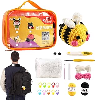 crochê Woobles para iniciantes | crochê Woobles animais DIY – crochê para iniciantes com fio fácil Peasy e tutoriais em vídeo, artesanato animais faça você mesmo Pochy