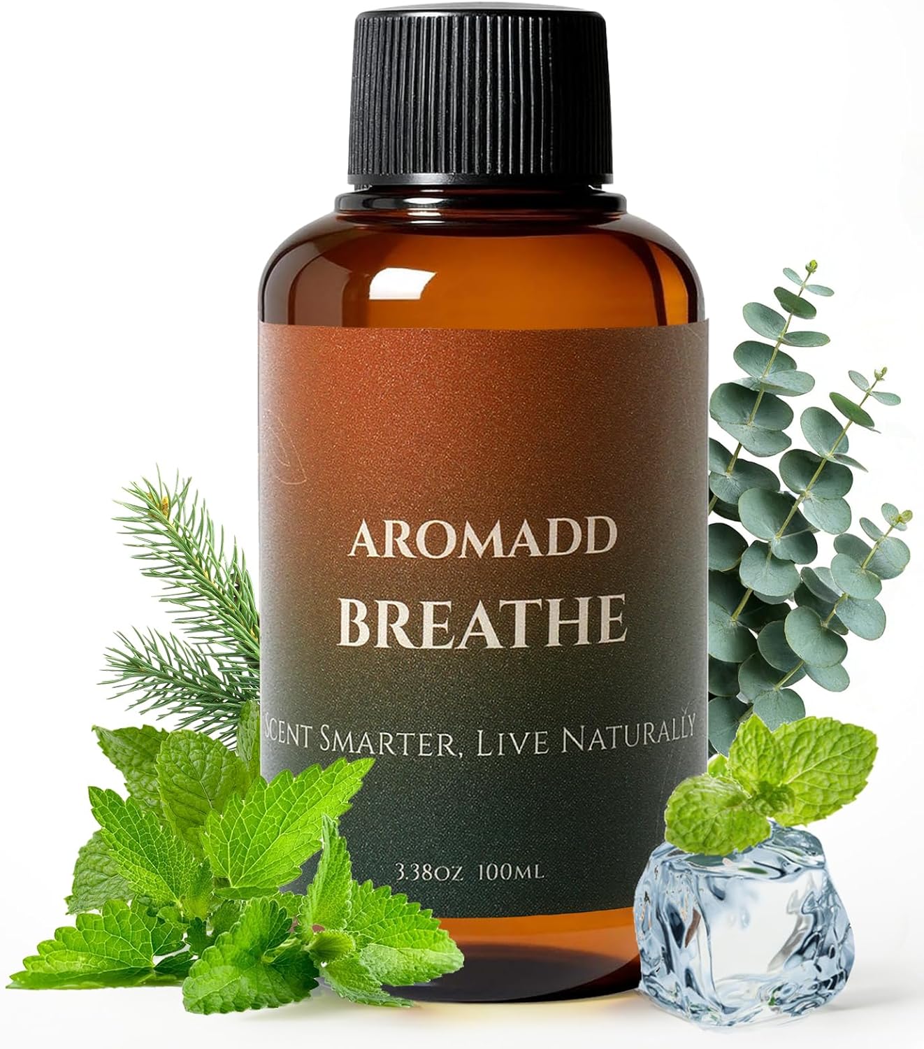 AROMADD Breathe Diffuser Oil 3.38 Fl Oz (100ml), Light Aroma Diffuser & Hotel Fragrance Diffuser Oil, Essential Oil Ideal for Anyone Who Loves a Fresh Scent Without Heavy Fragrance