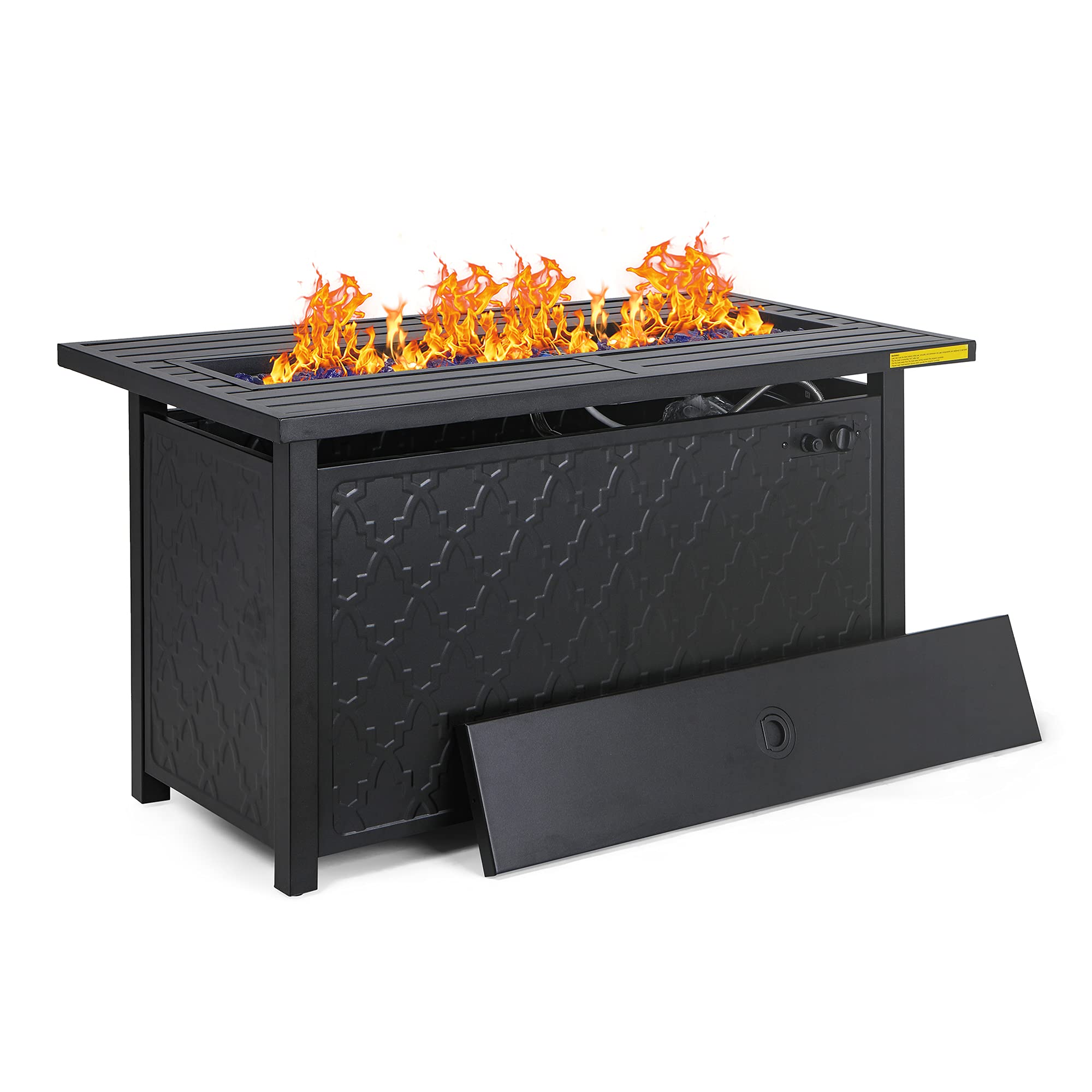 Buy PHI VILLA Patio Electronic Ignition Fire Pit Table, 45 Inch 50,000