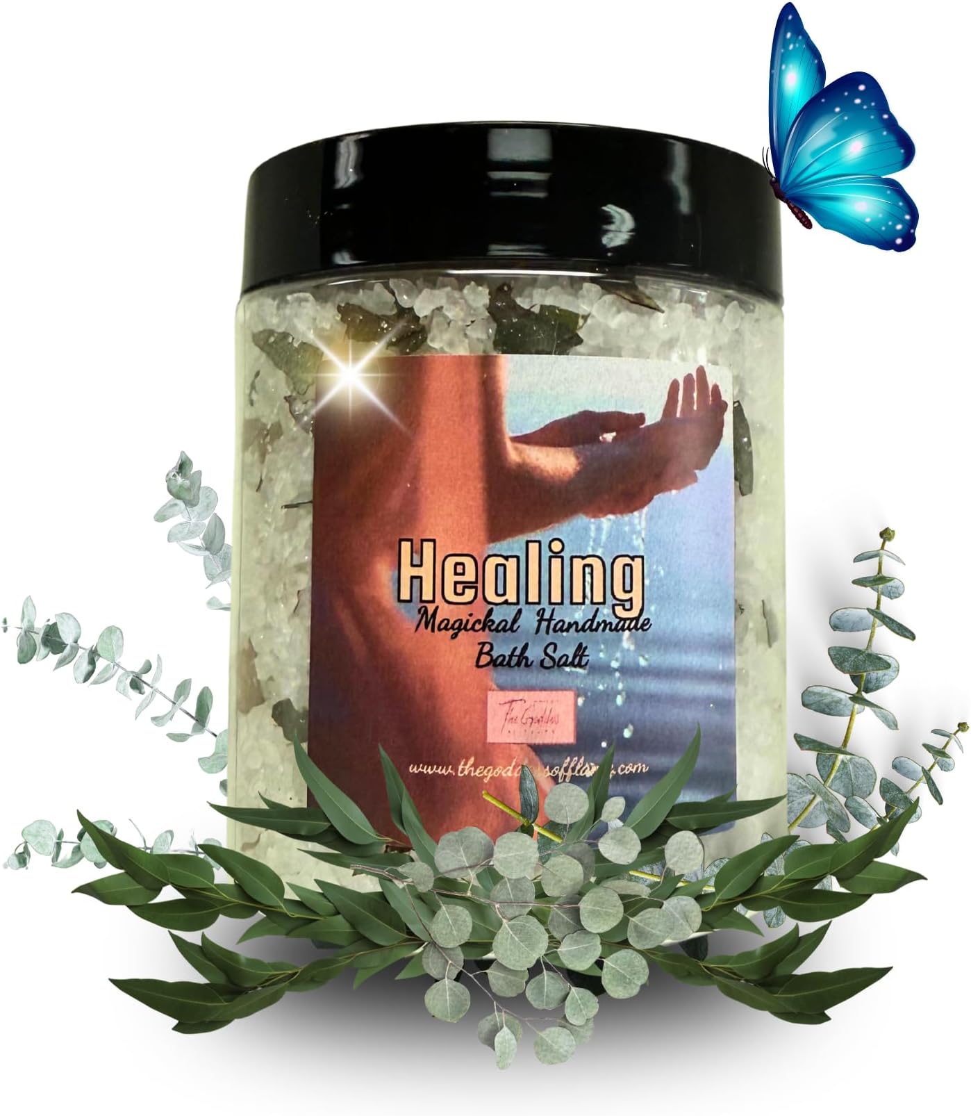 Healing Bath Salts – Dead Sea Salt Bath Soak for Relaxation, Spiritual Cleansing & Ritual Use 12oz