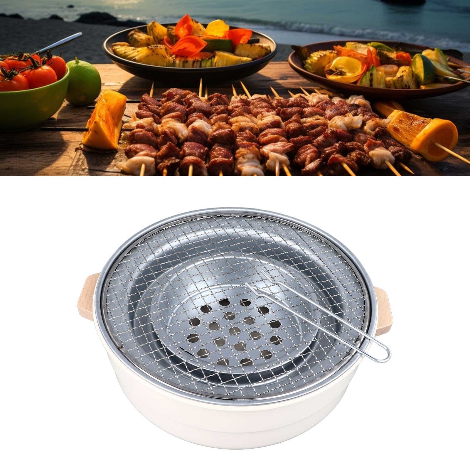 Przenośny grill węglowy żelazny bezdymny mały grill do ogrodu na podwórku impreza piknik gotowanie na świeżym powietrzu grill kempingowy