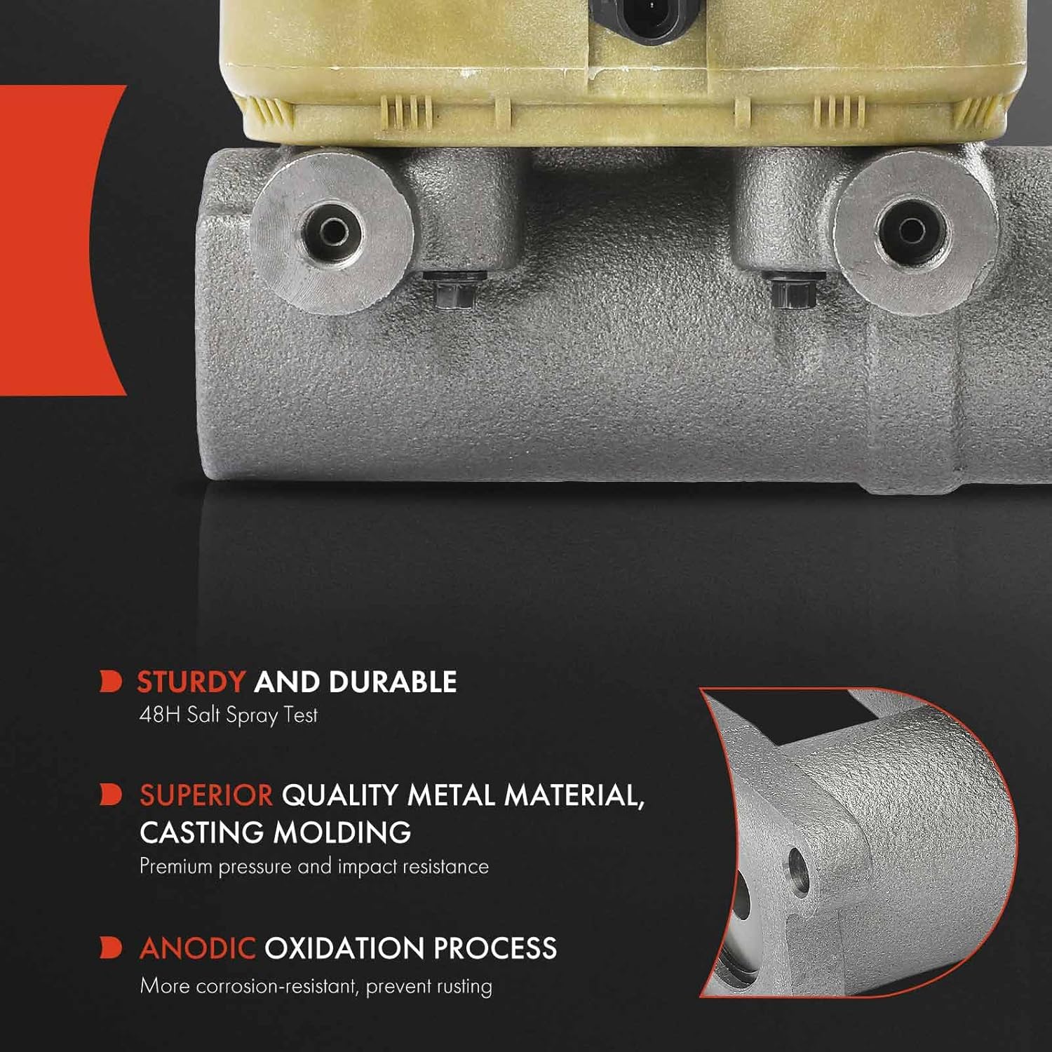 A-Premium Brake Master Cylinder with Reservoir and Cap Compatible with Chevrolet, GMC and International Harvester Vehicles - B60, C60, C60 Kodiak, C70, P60, B6000, C6000, S1723
