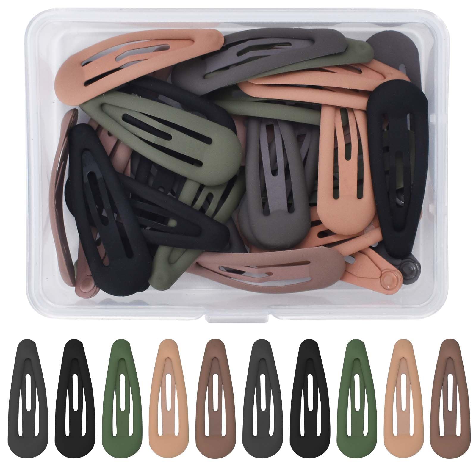Tolenre Colorful Mini Metal Hair Clips, 30pcs for Girls 3cm, Kids Barrettes, Multi-coloured, All Hair Types, Casual & Special Occasions