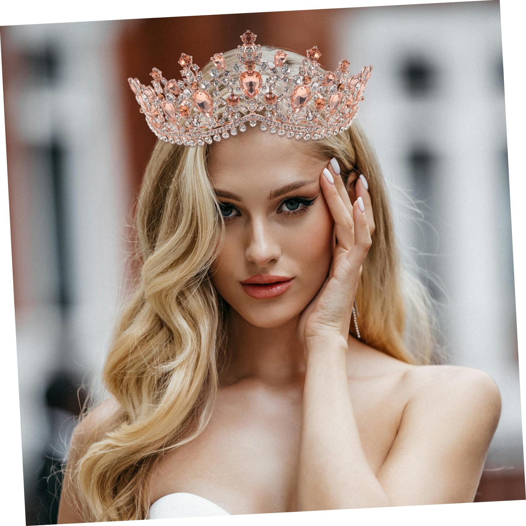 FOMIYES 2 Piezas Novia De Cristal Tocado De Novia Diadema De Cristal Reina De Halloween Tiara De Reina De Cristal Diamantes De Imitación Completos Para El Cabello Dama De Honor
