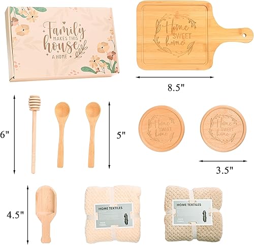 Miniatura 7 de Sparkle Race Regalos de inauguración de la casa, artículos esenciales para el hogar, tablero de charcutería de bambú, esenciales de cocina para