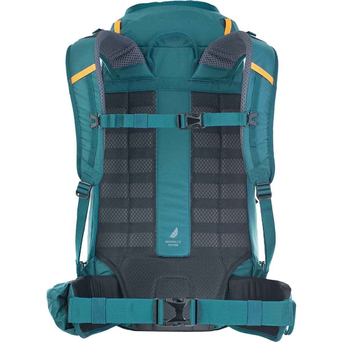 EVOC PATROL 32l Touren Rucksack (komfortables Tragesystem, Lastenverteilung über NEUTRALITE SYSTEM, seitlicher Schnellzugriff, Lawinenfach, Befüllung von oben und Seite), Petrol Blau, M