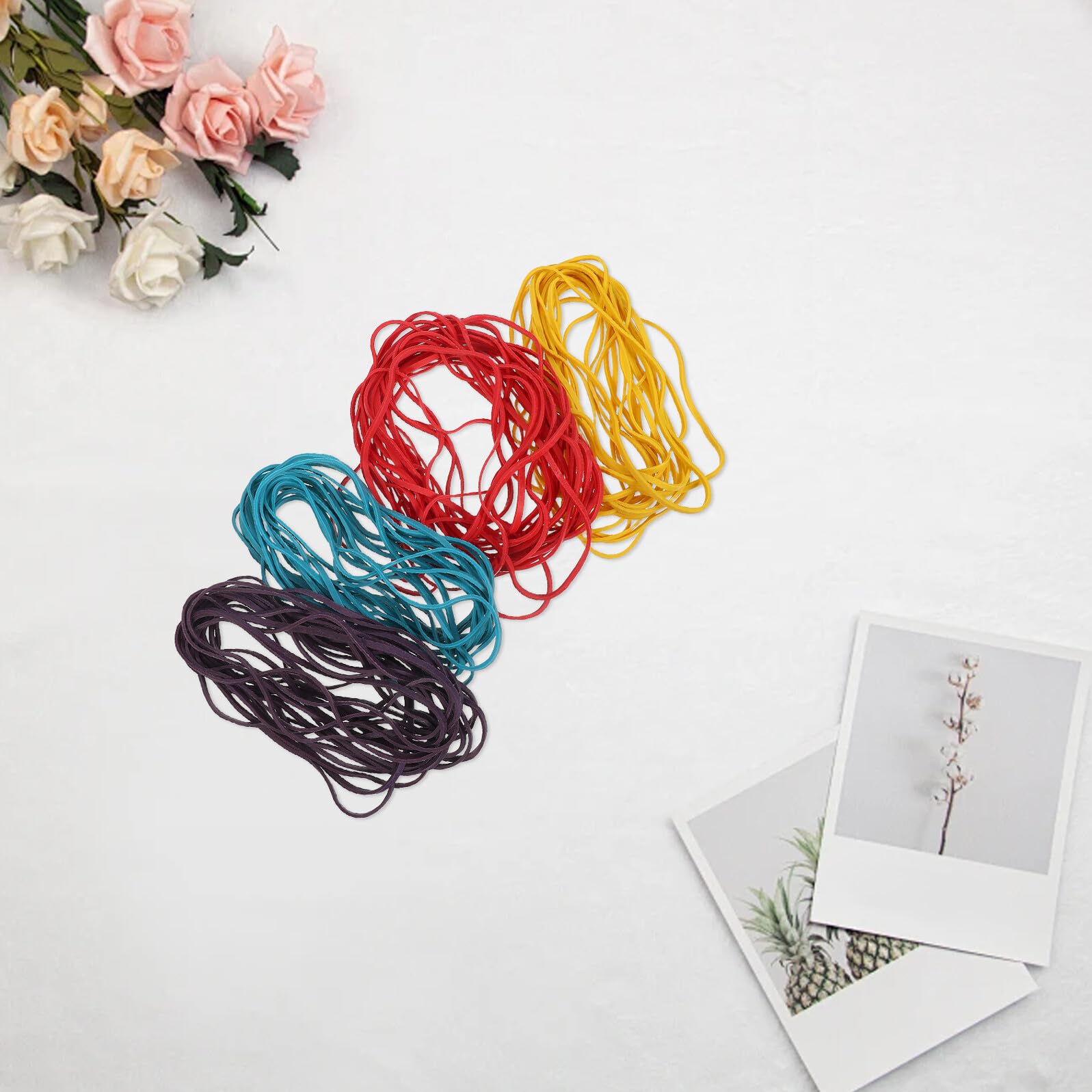 Healifty 2560 Gomas Elásticas de Goma Coloridas Alta Durabilidad y Portátiles para Oficina y Camping, Ideales para Organizar Billetes y Archivos