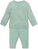 MORI Baby Unisex Pajama Set for Boys and Girls - Front Popper Top and Elastic Waist Bottoms - Two Piece Toddler Sleepwear