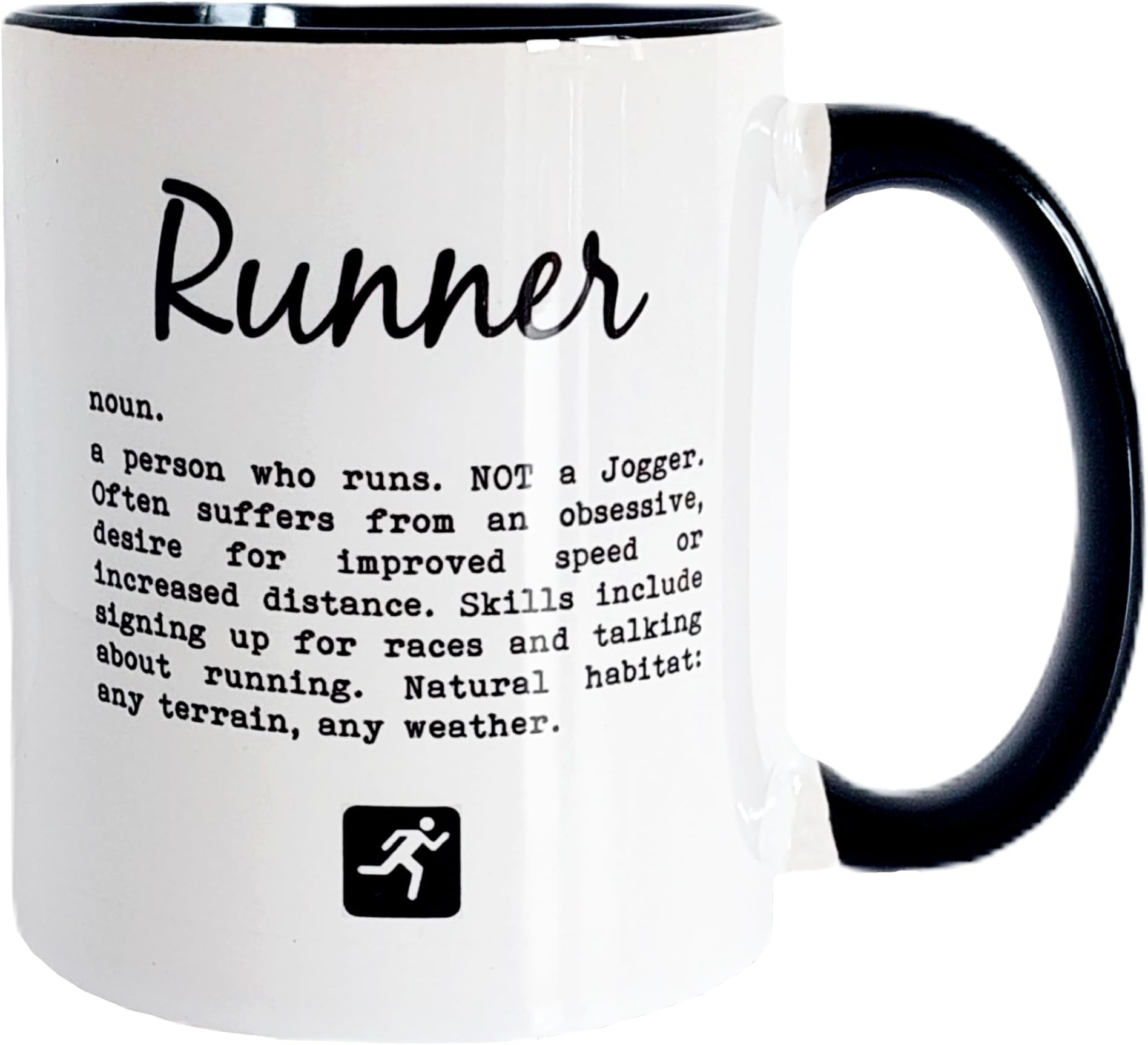 Gifts for Runners - Runner Mug, 330ml Ceramic Mug, Perfect Present for Men Who Run, Running Gift Ideas, Gifts for Running Enthusiasts