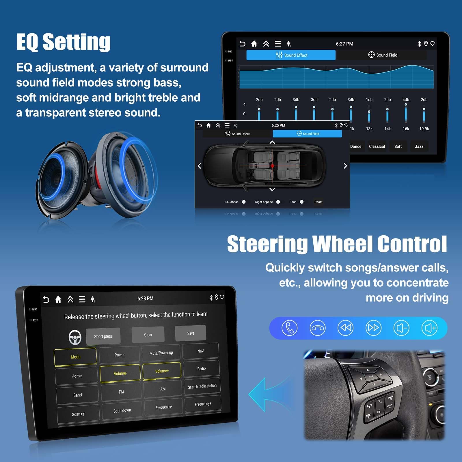 Radio samochodowe 6G 128G Android 15 do H-Onda Jazz Fit 2002-2008 RHD z CarPlay i Android Auto, 9-calowy ekran dotykowy 2 DIN z WiFi, GPS, Bluetooth, FM RDS EQ SWC i kamerą, K2 PRO Plus