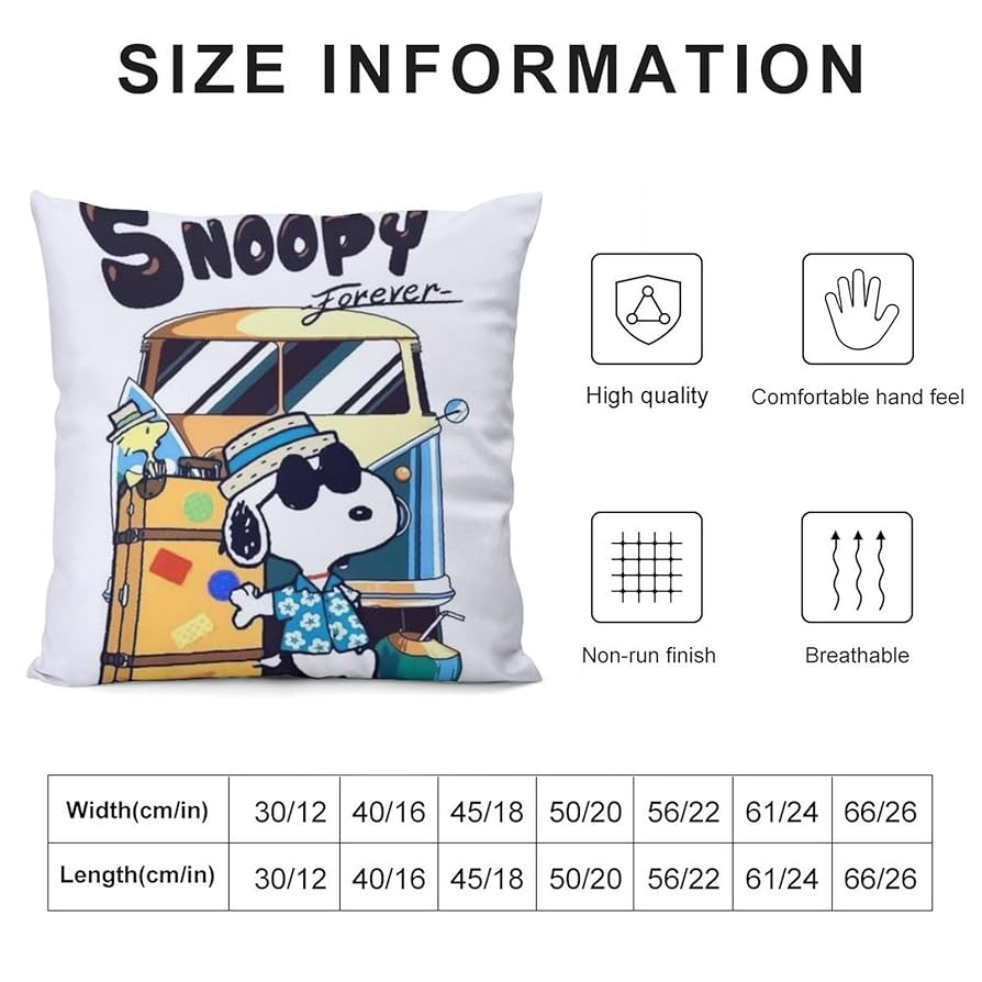 Amazon.co.jp: スヌーピークッションカバー坐垫套 45 45 座布団