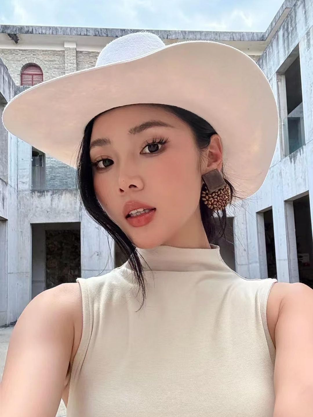 Handmade Natural Wooden Beaded Dangle Drop Earrings for Women Bohemian Geometric Tassel Earrings Circle Hoop Ear Ethnic Boho Jewelry - Image 5