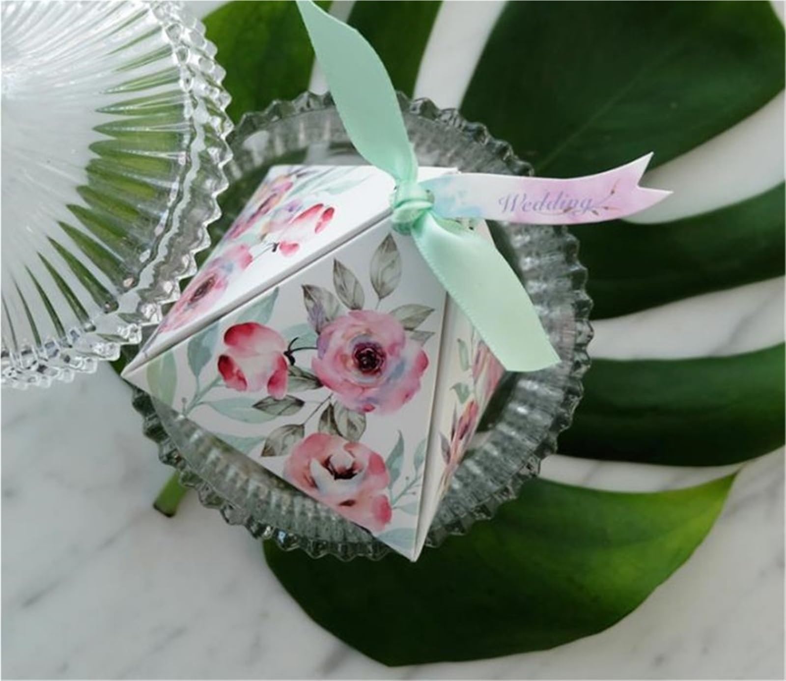 La boda dulce de la flor Rose camelia favorece el empaquetado caja los regalos del chocolate las cajas caramelo(100pcs)