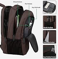 Vista 83 de MATEIN - Mochila empresarial para laptop de 15.6 pulgadas, mochila de viaje con puerto de carga USB, resistente al agua, para trabajo, universidad