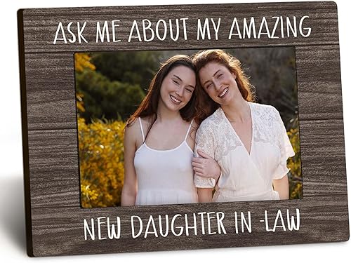 Marco de fotos de 4 x 6 pulgadas, regalo de boda para nuera, marco de fotos de cumpleaños para el día de la madre, regalo para la suegra, marco de