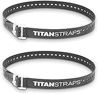 Titan Industrial Straps 2-Pack: 70 lb Working Load Tie-Downs for Construction, Welding, DIY & First Responders - 36" Black, 3-Year Warranty