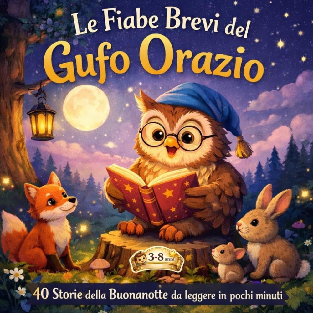 LE FIABE BREVI DEL GUFO ORAZIO: 40 Storie della Buonanotte per Bambini 4-8 Anni (Le Favole della Buonanotte del Gufo Orazio)