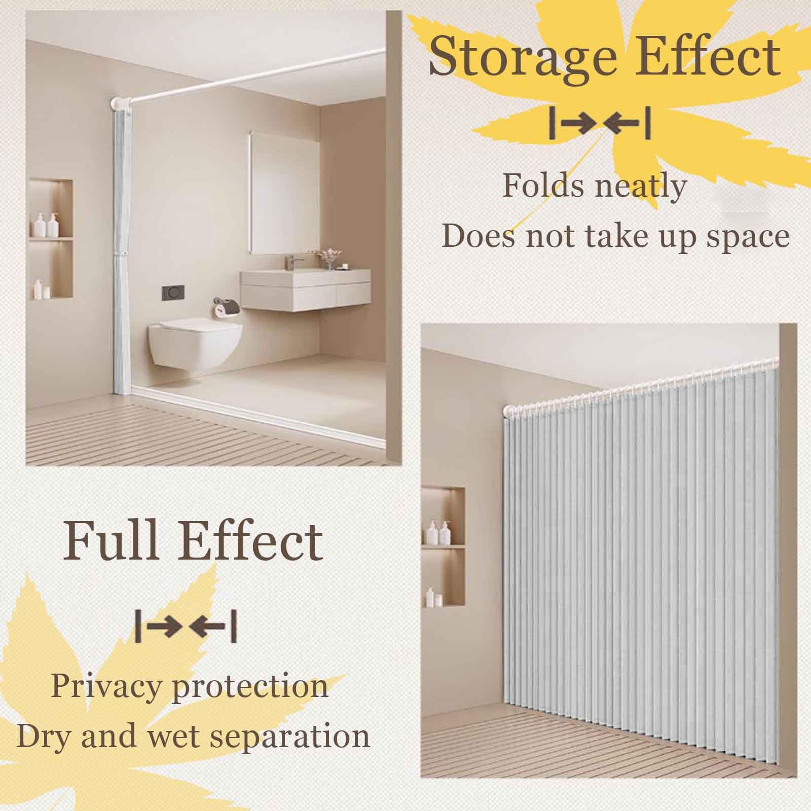 Separador magnético de habitación, plisado, opaco, para puerta de armario, plegable, para dormitorio, baño, sala de estar (05 x 150 x 180 cm)