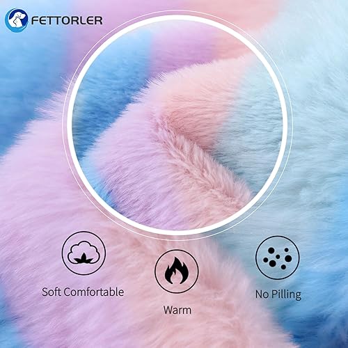 Miniatura 3 de Vestidos de perro para perros pequeños, suéter de invierno para cachorros, ropa de forro polar cálido para mascotas, falda a rayas, ropa de gato