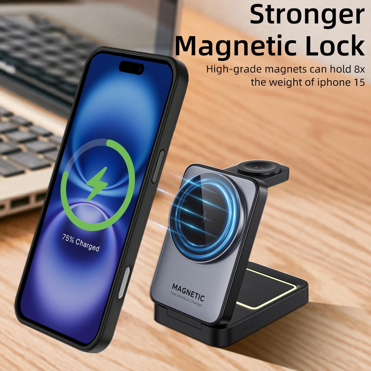 tigratigro Cover Magnetica per iPhone 16 Plus, Compatibile con MagSafe, Custodia Traslucida Opaca Posteriore Sottile Antiurto Protettiva Case, Protezione Antiurto di Grado Militare, Grigio