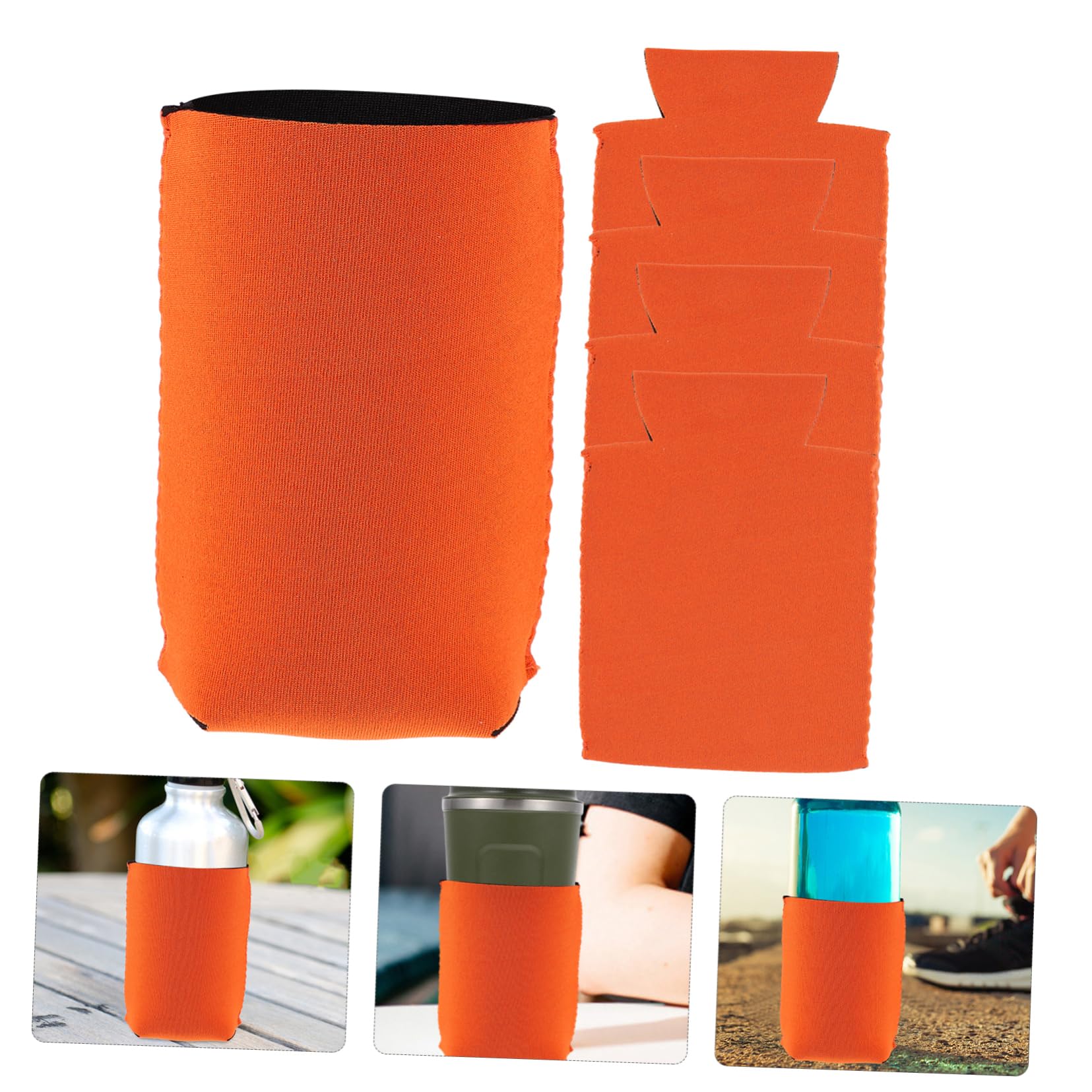 TOYANDONA Cubierta De La Tetera Bebidas Cubiertas De Lata Fundas Aislantes Para Latas De Cerveza Puede Cubrir La Manga Puede Enfriar Mangas Neopreno Naranja