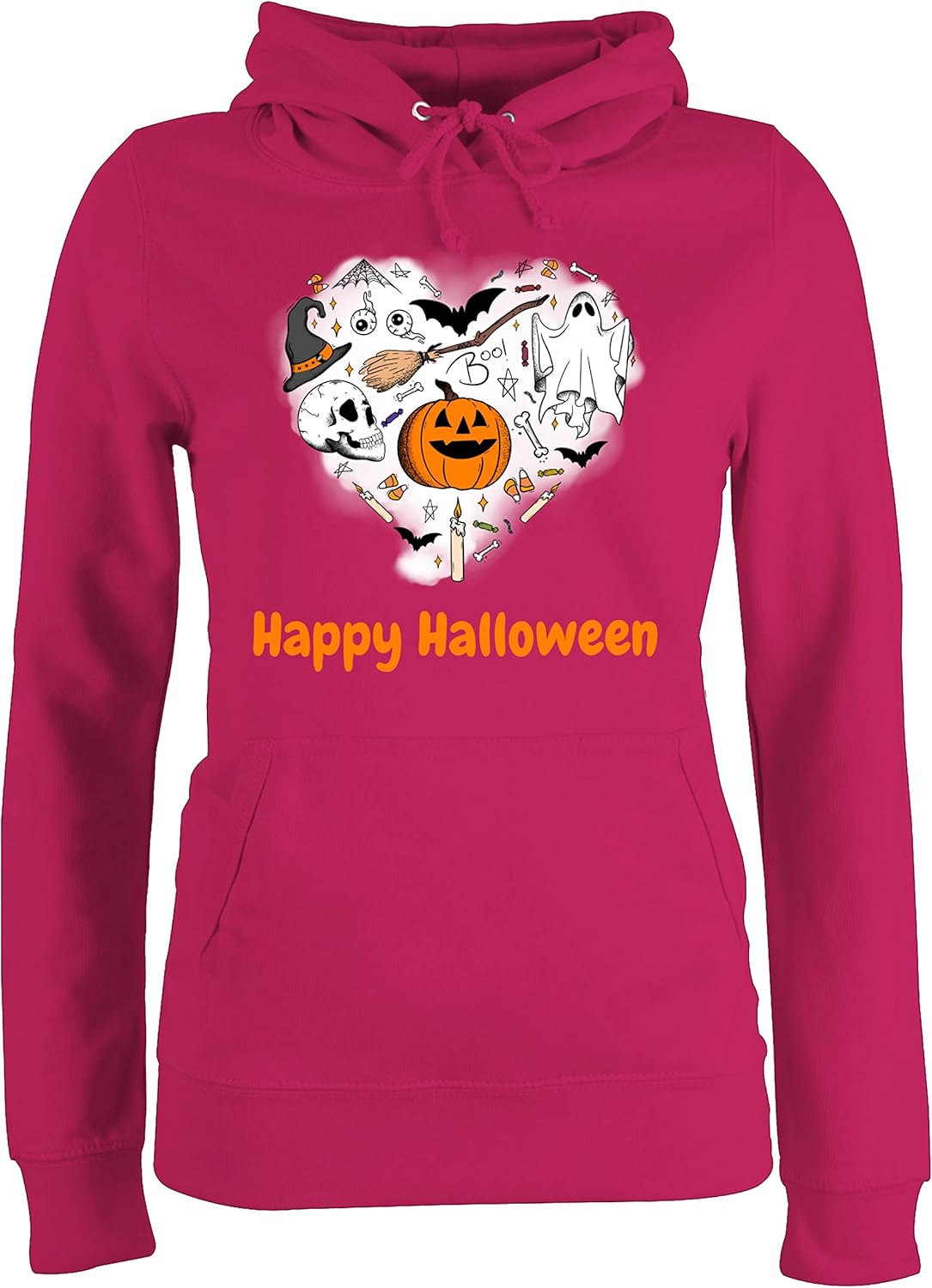 Halloween Hoodie Damen - Laterne Mumie Gesicht Pullover Kostüm