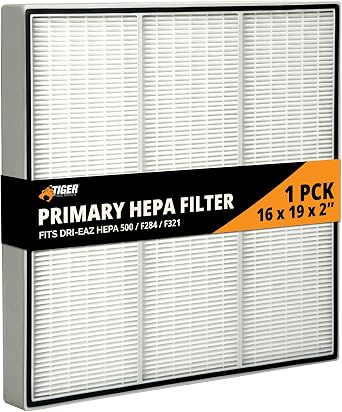 Tiger Tough Products Dri-Eaz F321 Compatible Primary Filter for F284 Dri-Eaz Defendair or Similar HEPA 500 Air Scrubber 16x19x2, Single Filter One