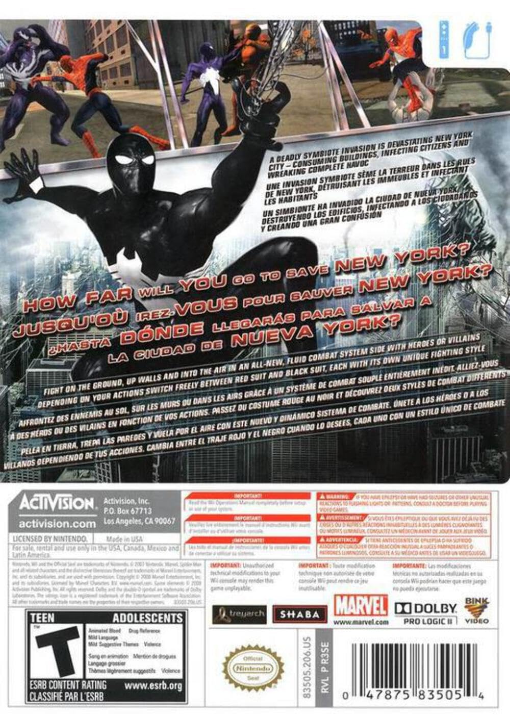 Spider-Man: Web of Shadows - Nintendo Wii - Image 2