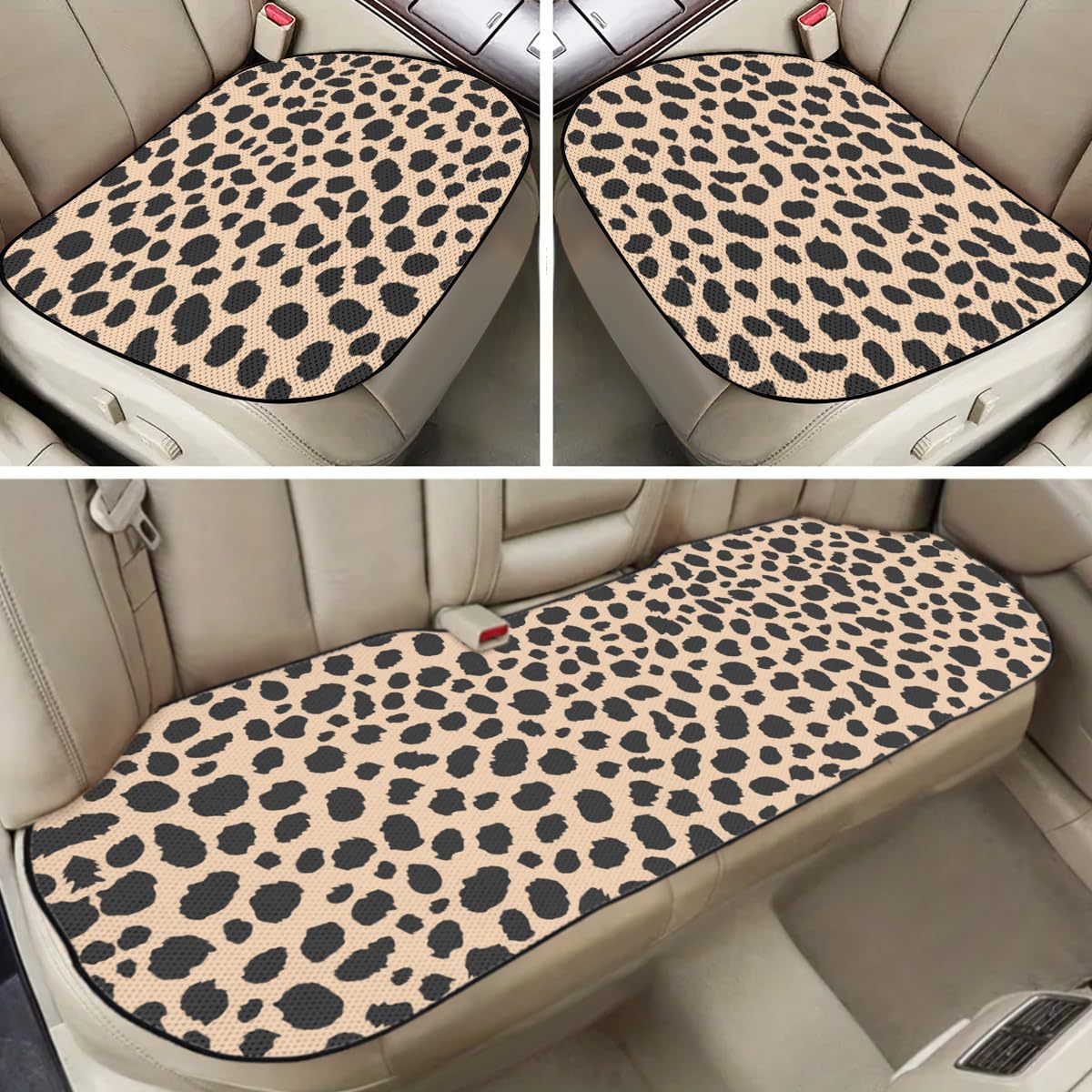 Amazon.co.jp: カーシートクッション 3枚組 豹柄 ヒョウ柄 紋 車用