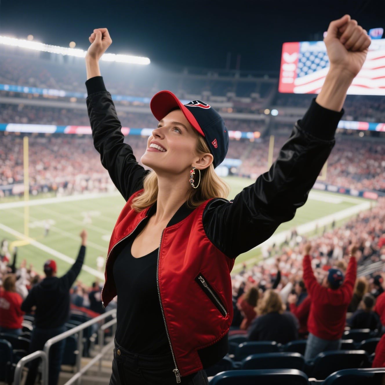 Football Earrings for Women Game Day Hoop Earrings Football Mom Accessories Enamel Red Black Football Helmet Jersey Earrings Sport Team Outfits Accessories Party Favor Gifts - Image 4