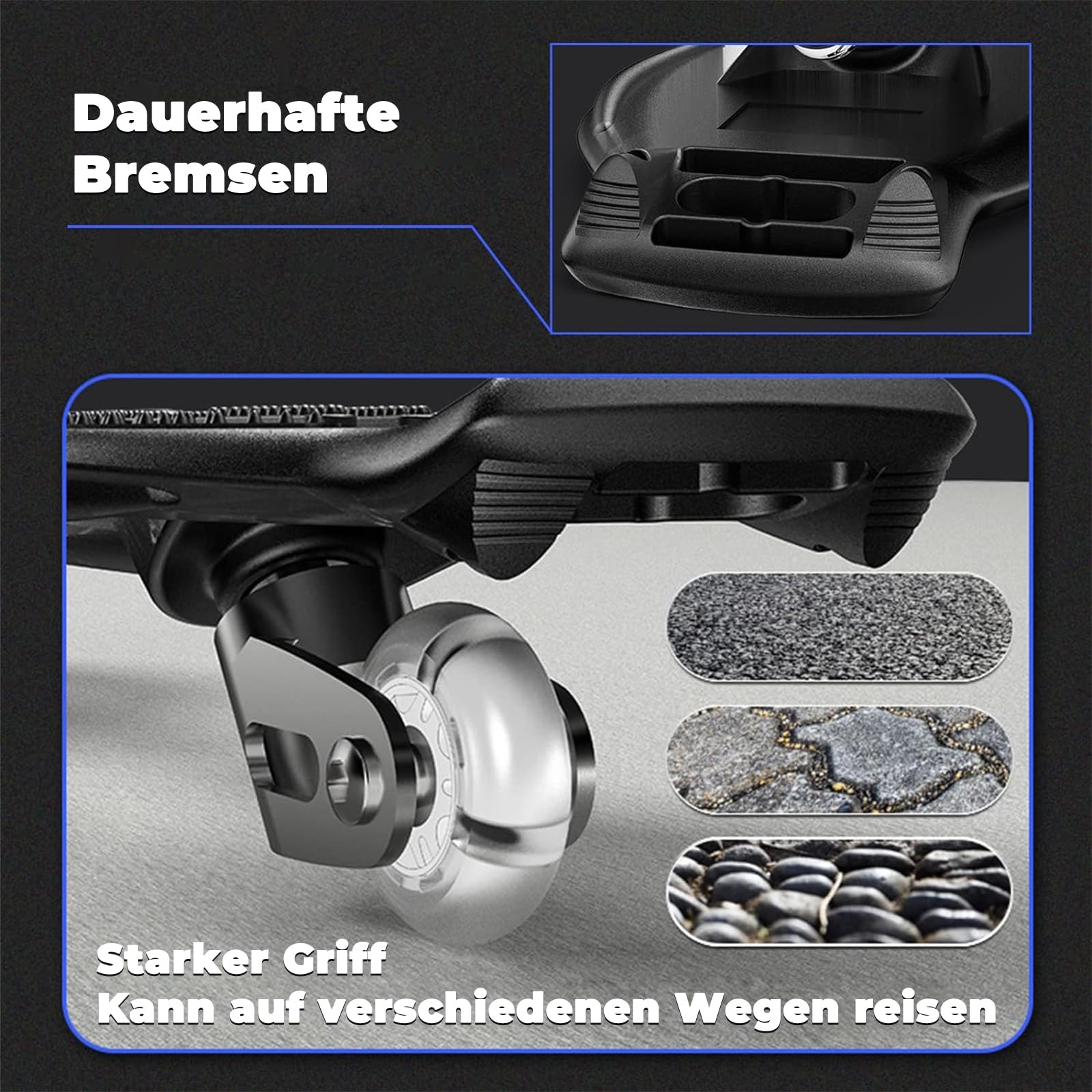 Profi Waveboard Kinder ab 10 Jahre mit ABEC-7, Street Surfing Waveboards Erwachsene, Snakeboard mit Anti-Rutsch Noppen, Skateboard für Mädchen und Junge, Bis 100kg, inkl. Tasche