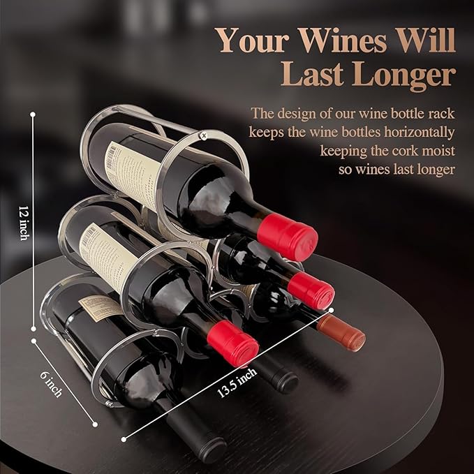 Soporte para Botellas Lily's Home, 12 Botellas, Acero, De Mesa miniatura 3