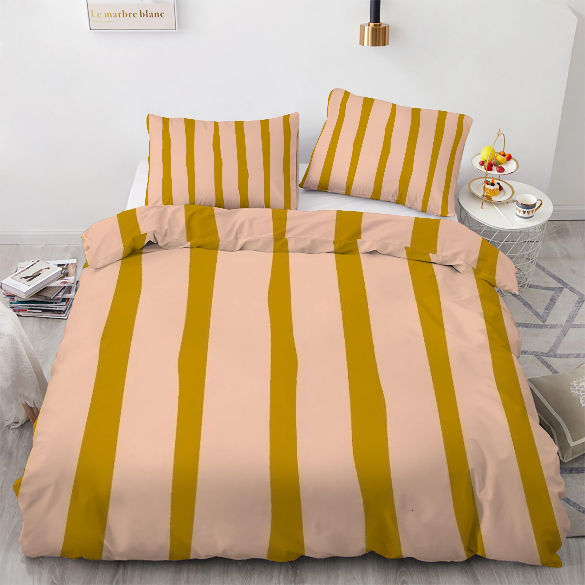 Parure de lit 240 x 260 jaune pour illuminer la décoration de votre chambre