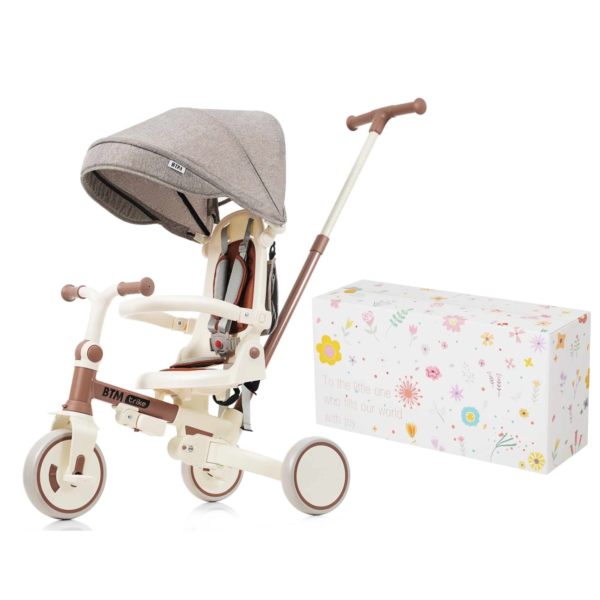 Amazon.co.jp: BTM 三輪車 子供用 7in1 折りたたみ ギフト箱入り 座面