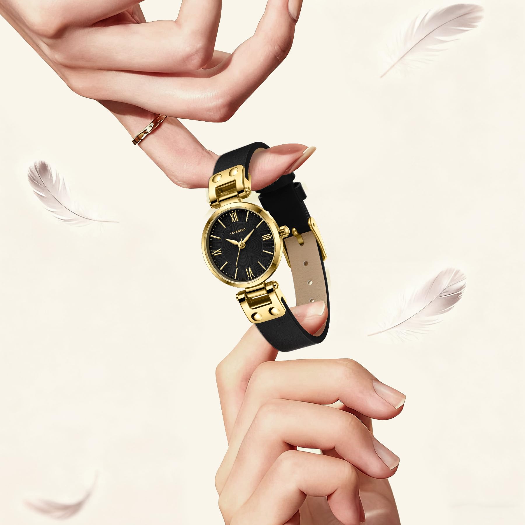 BEN NEVIS Relojes para mujer, elegante, clásico, pequeño, de cuero, dorado, fácil de leer, relojes de pulsera para mujer