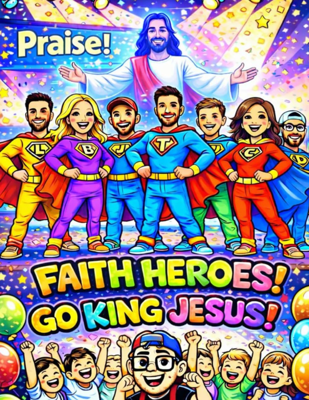 Faith Heroes Go King Jesus! Coloring Book