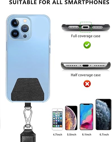 Miniatura 16 de SHANSHUI Cordón para teléfono, correa para el cuello y correa de muñeca universal para anclaje de teléfono, compatible con todos los teléfonos