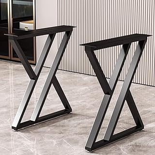 Heavy Duty Steel Desk Z Shape Metal Table Legs (Set of 2) for Dining Table Office Desk & Coffee Table Modern Industrial Fu...