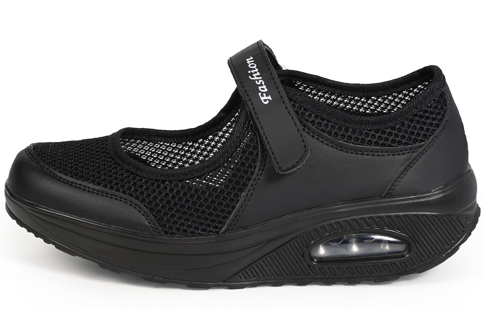 Damskie buty ortopedyczne, moda na koturnie Mary Janes dla kobiet, poduszka powietrzna antypoślizgowe buty do chodzenia damskie wyszczuplające lekkie oddychające buty rozmiar 35-42eu