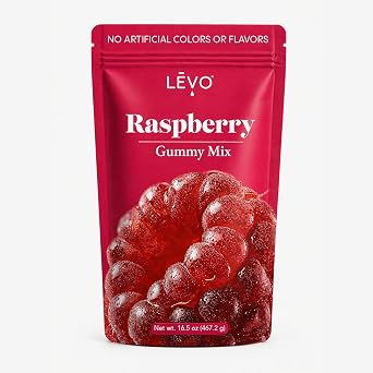 LEVO Gummy Mix - Raspberry - Bulk Bag 16.5 oz - Make Your Own Infused Gummies - Each Bag Makes 192 Gummies - 1 Pack