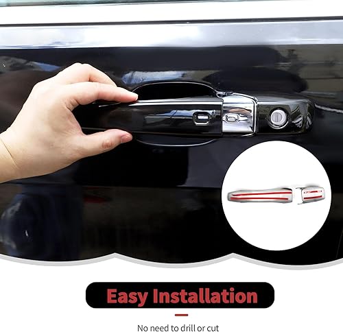 Miniatura 4 de RT-TCZ Cubierta de espejo retrovisor para manija de puerta, kit de decoración exterior, accesorios de decoración para Jeep Grand Cherokee 2011-2020,