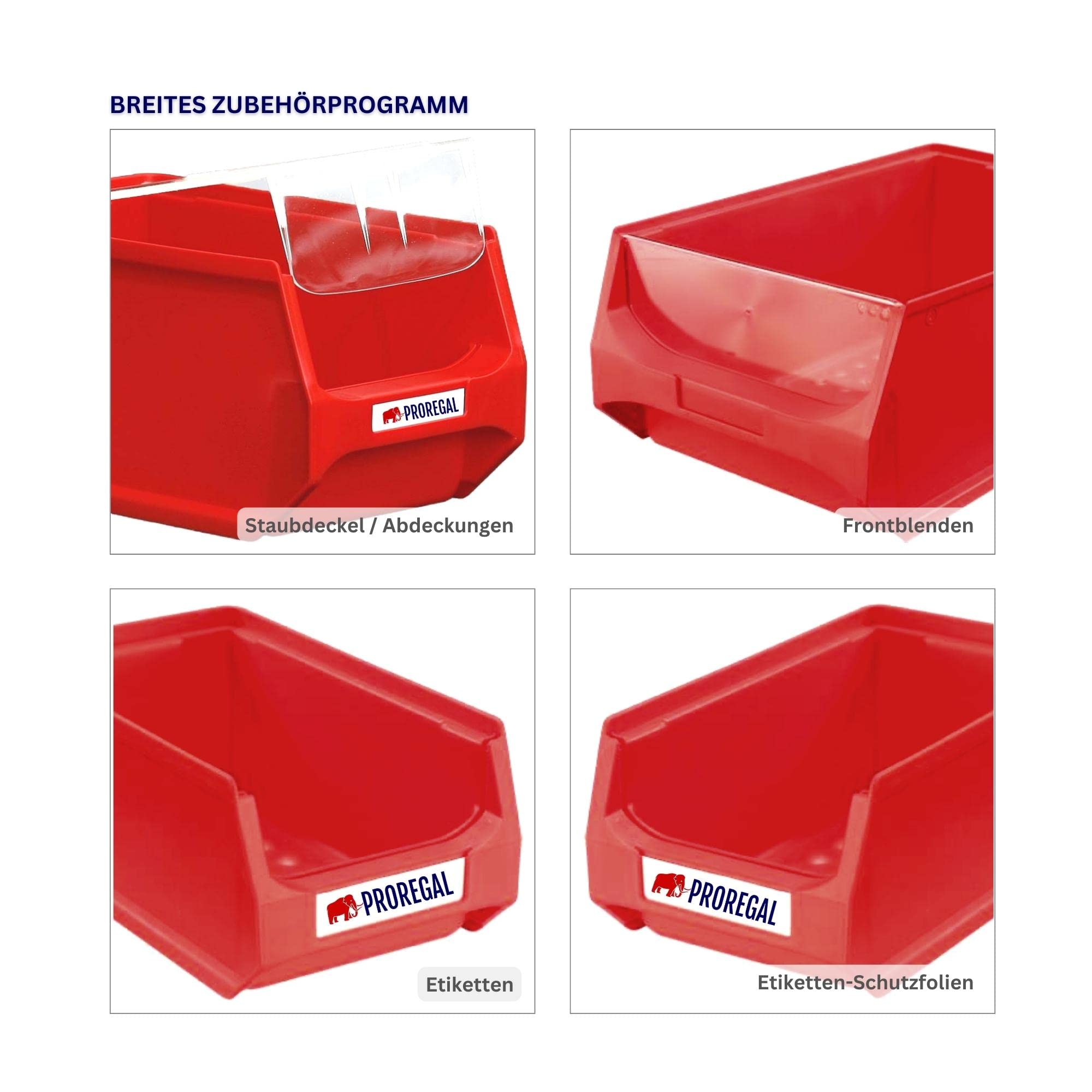 SparSet 5x Graue Sichtlagerbox 5.0 20x30x50cm 21,8 Liter Sichtlagerbehälter