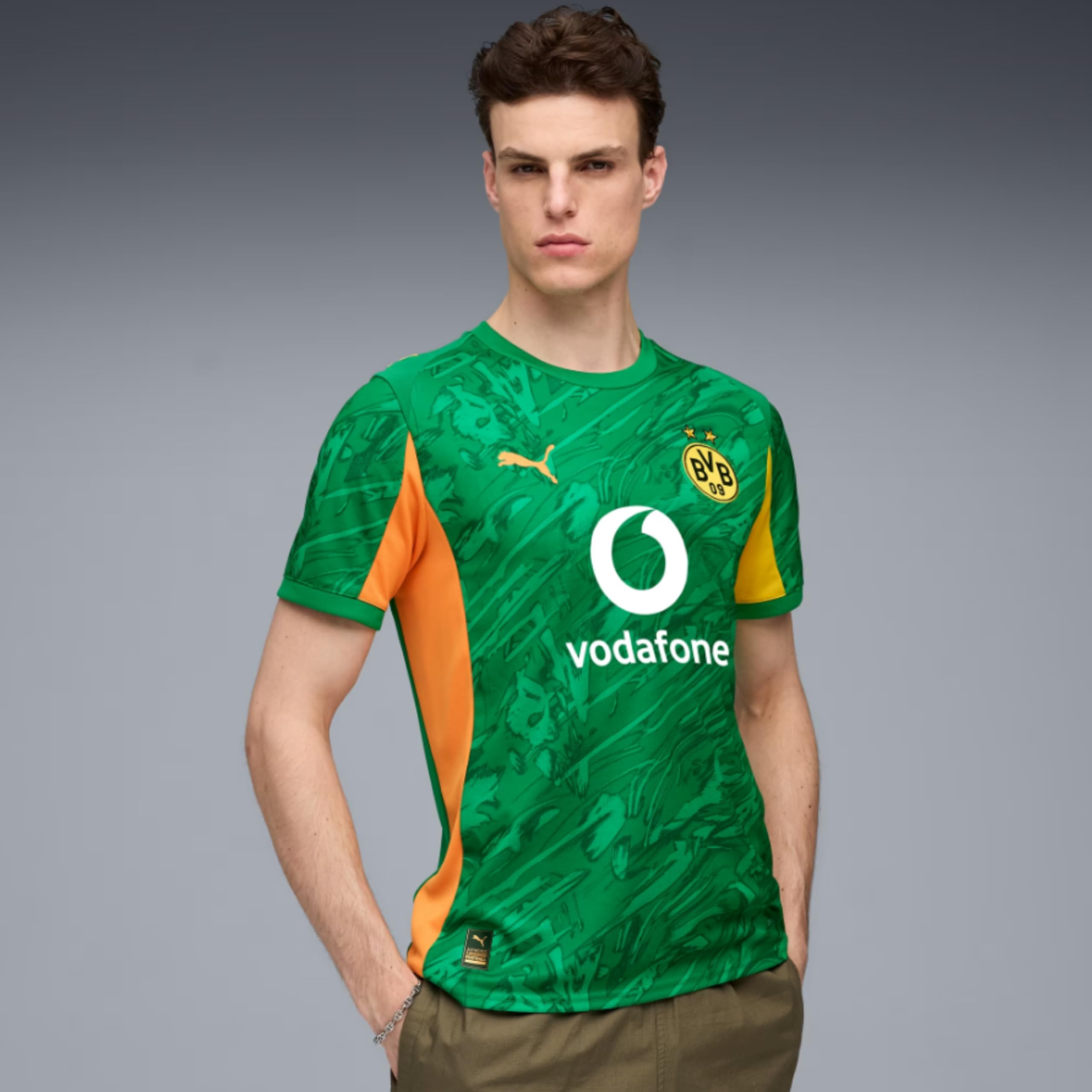 PUMA Original BVB Trikot Herren [Torwart 25/26] Offizielles Borussia Dortmund Trikot [Spieler oder Personalisiert] Fussball Sportbekleidung Sport Tshirts Herren Fußball Shirt Männer