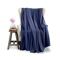Microfleece Queen Size Blanket | Supersoft Lightweight Throw Blanket | All-Season Comfort | Navy