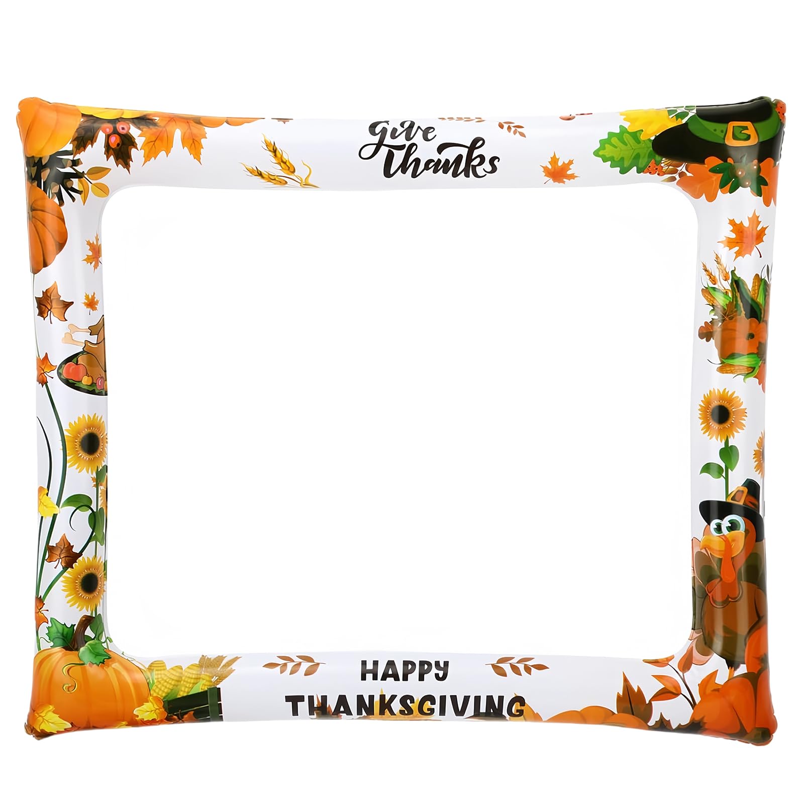 COSORO Thanksgiving Inflatable Photo Booth Prop Inflatable Selfie Frame,Giant Thanksgiving Picture Frame Inflatable Photo Frame Blow Up Party Prop for Kids Adults Thanksgiving Harvest Party Decoration