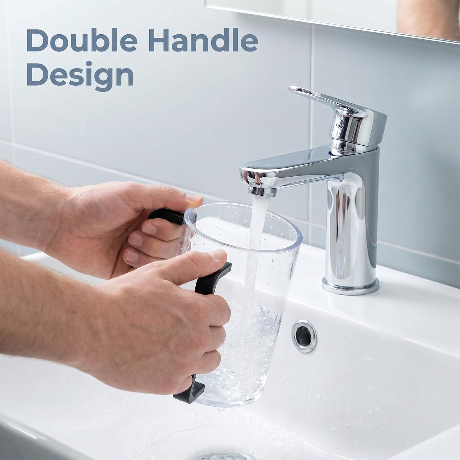 2 Pack Judaica Hand Washing Cup Netilat Yadayim Cup Clear Acrylic