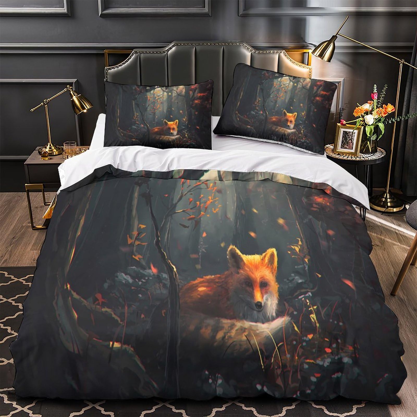 Housse de couette canards d'automne en microfibre 200x200 cm